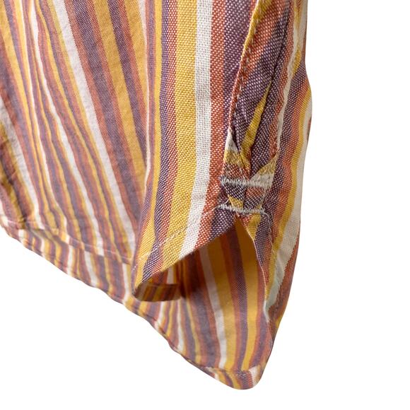 Madewell Oversized Button Up Rainbow Sierra Stripe Central Shirt Size Medium - Picture 8 of 11